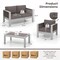 Costway 4 PCS Aluminum Patio Furniture Set with Thick Cushions & Tempered Glass Tabletop